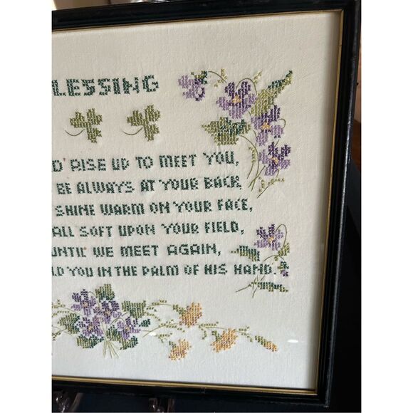 IRISH BLESSING Vintage Sampler - Picture 3 of 7